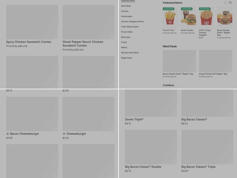 Wendy's Menu