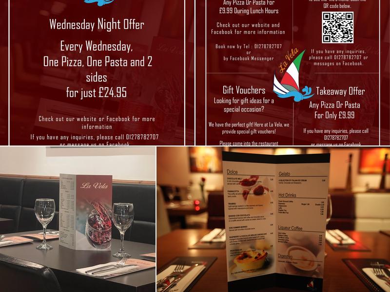 La Vela Ristorante Menu