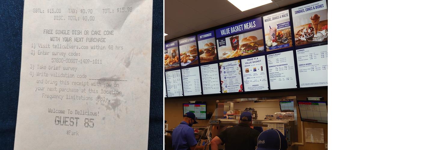 Culver’s Menu