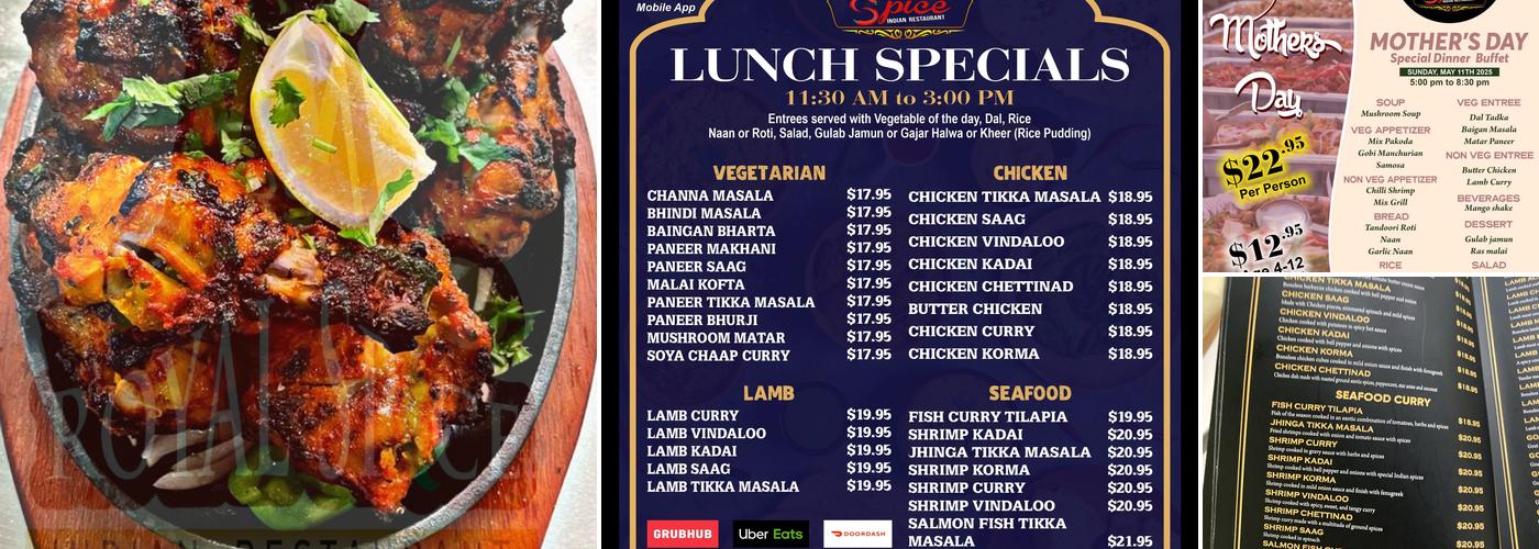 Royal Spice Indian Restaurant Menu
