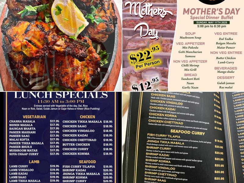 Royal Spice Indian Restaurant Menu