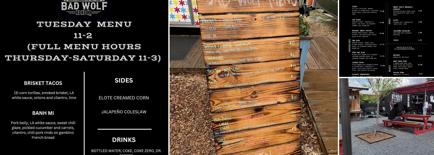 Bad Wolf BBQ Menu