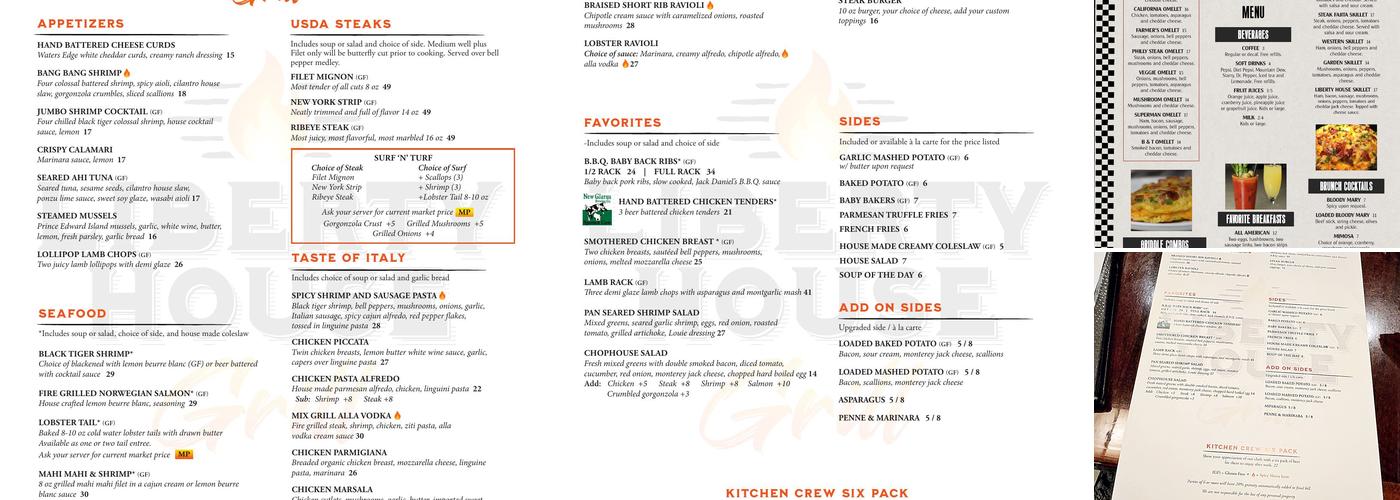 Liberty House Grill Menu