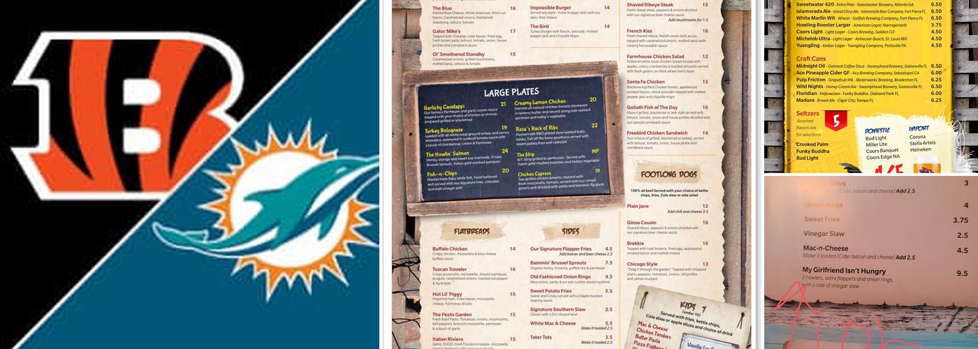 The Howling Rooster Pub & Grub Menu