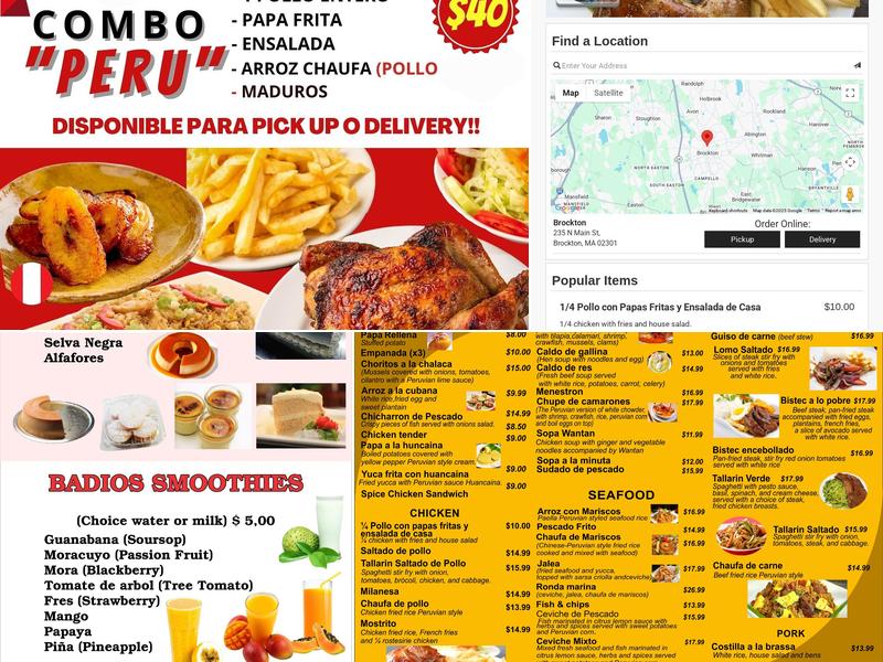 Brockton Roasted Chicken Menu