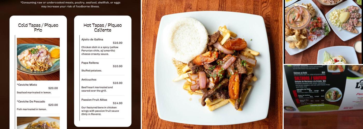 Rincon Limeño Revere Menu