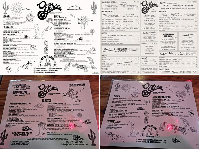 Over Yonder Menu