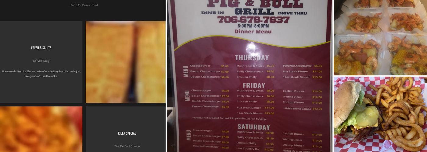 THE PIG & BULL GRILL Menu