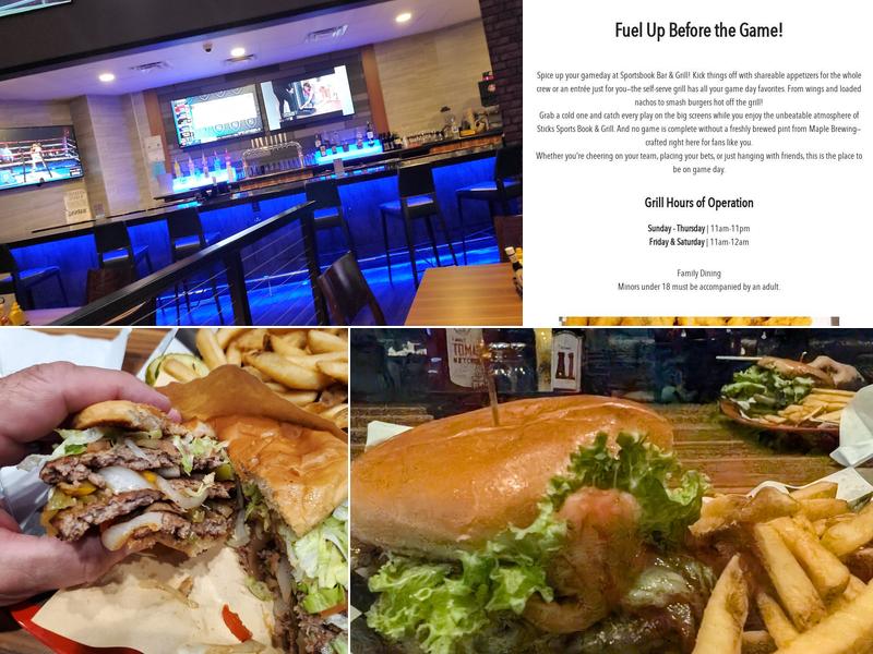 Sticks Sports Book And Grill Menu