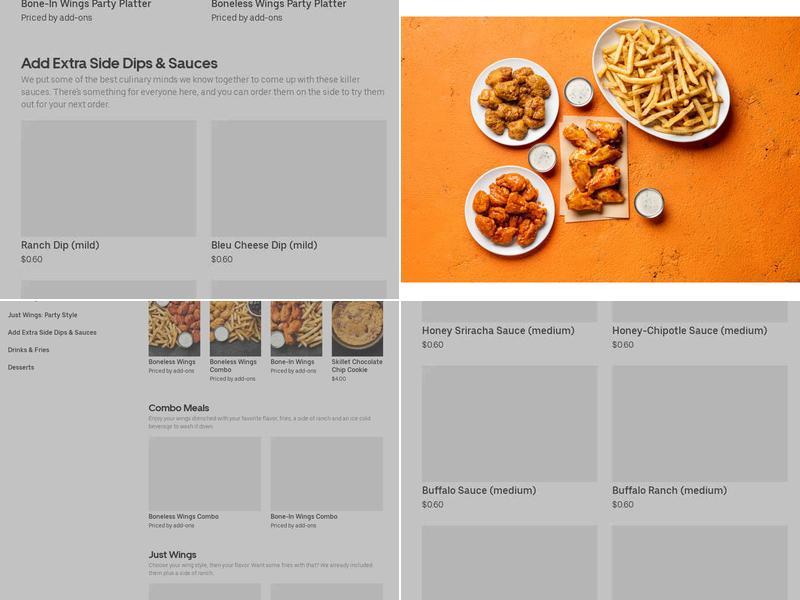 It's Just Wings Menu