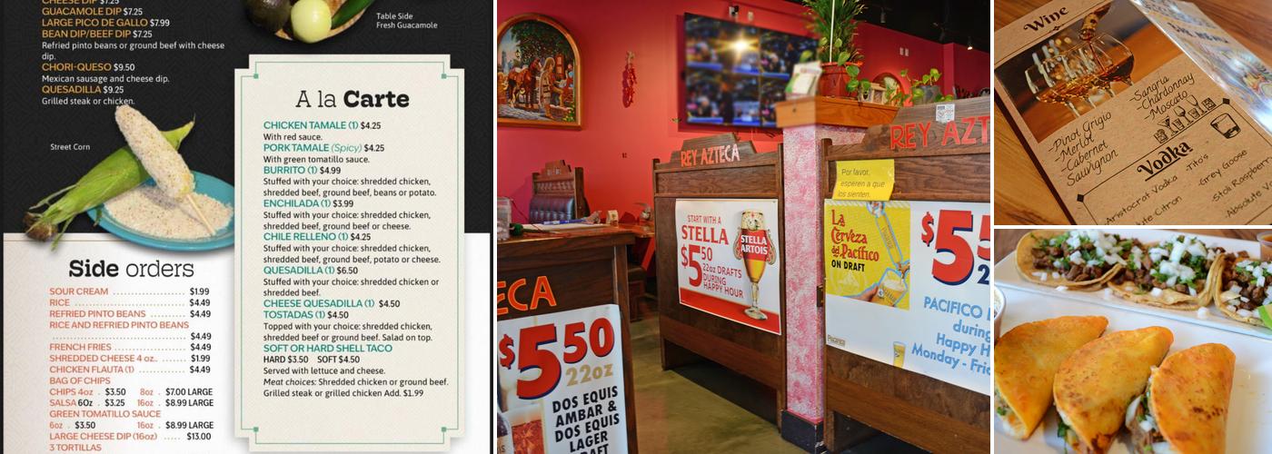 Rey Azteca Central Park Menu