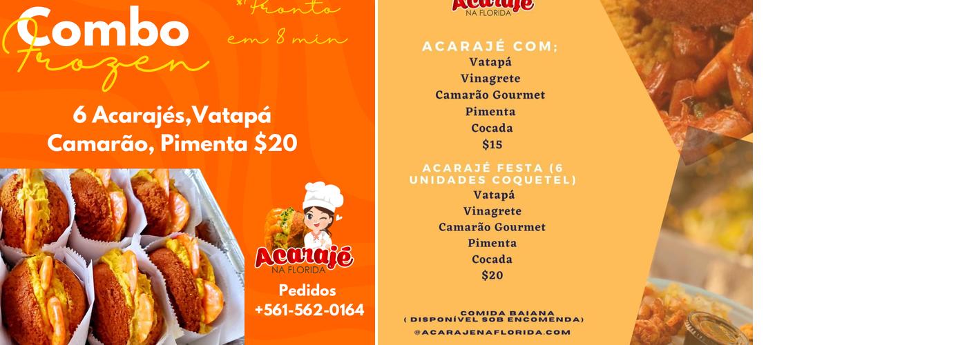 Acarajé Na Flórida Menu