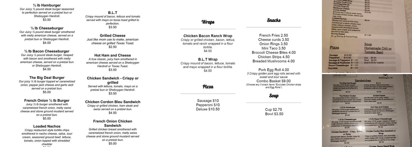 J & J's Hotspot Menu