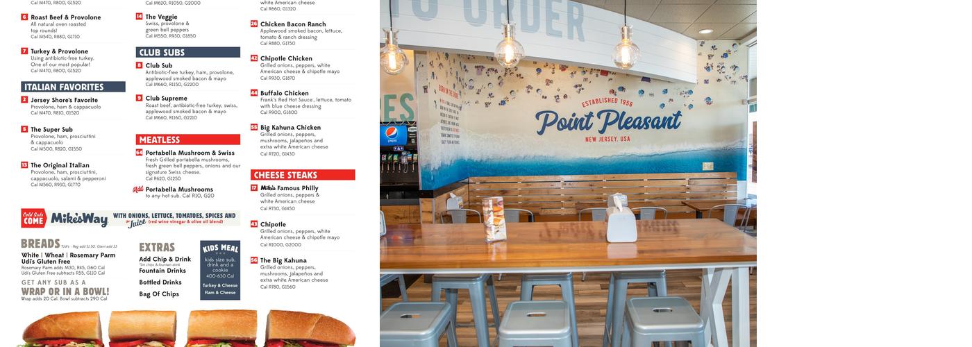 Jersey Mike's Subs Menu