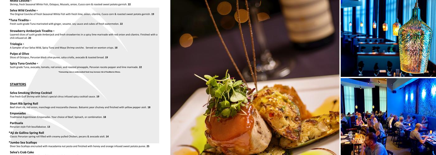 Selva Grill University Town Center Menu