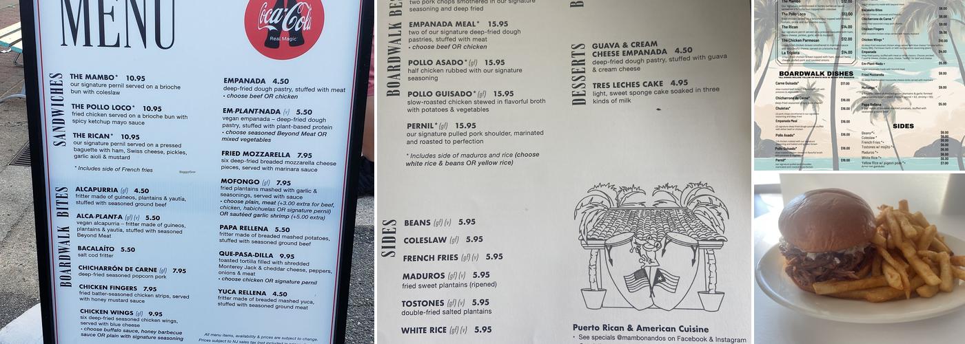 Mambo Nando's Menu