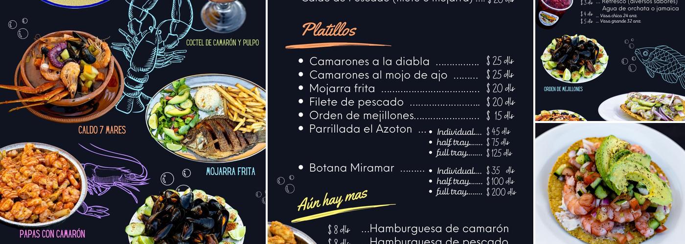 Mariscos Montiel Menu