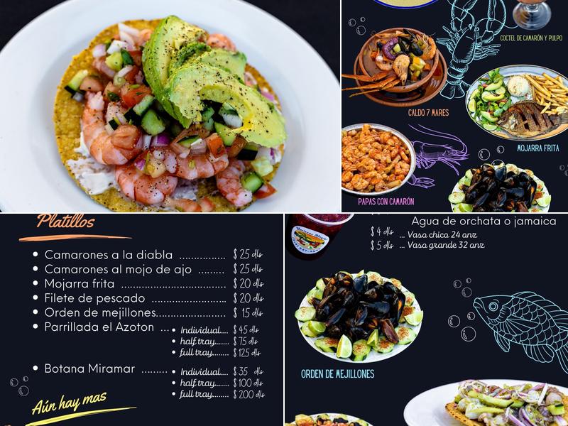 Mariscos Montiel Menu