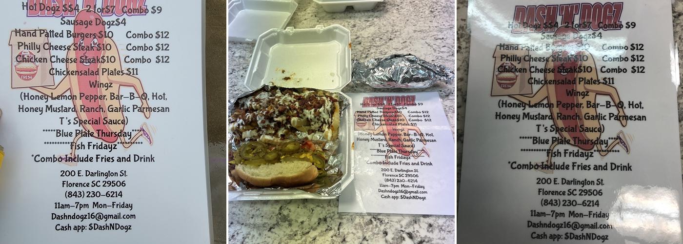 Dash-N-Dogz, LLC Menu