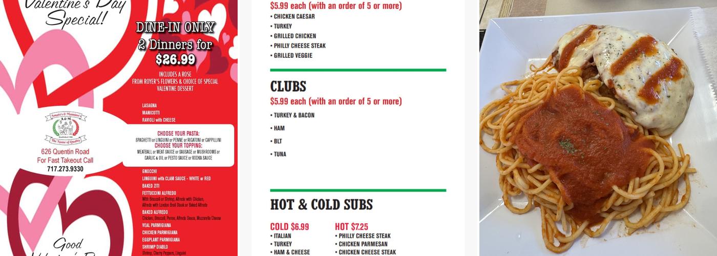 A&M Pizza Quentin Menu