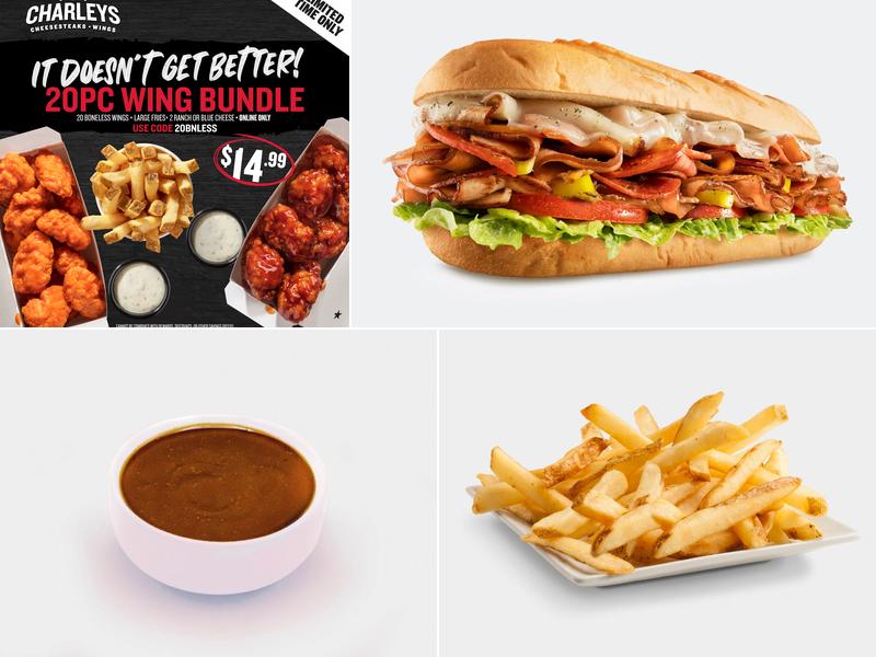 Charleys Cheesesteaks and Wings Menu