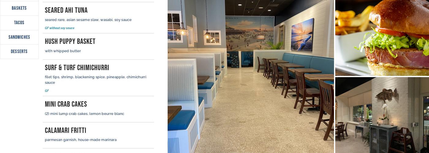 Cape Fear Seafood Company Menu