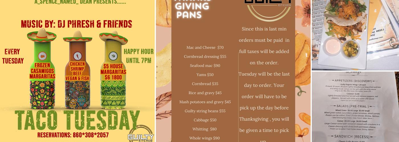 Guilty Kitchen & Lounge Menu