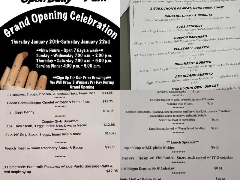 Sullivan's Diner Menu