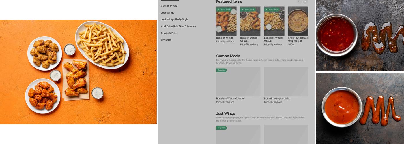 It's Just Wings Menu