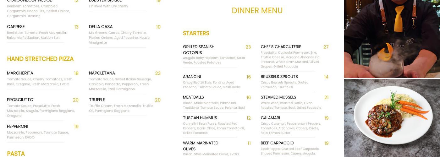 Terra Vino Italian Kitchen & Wine Bar Menu