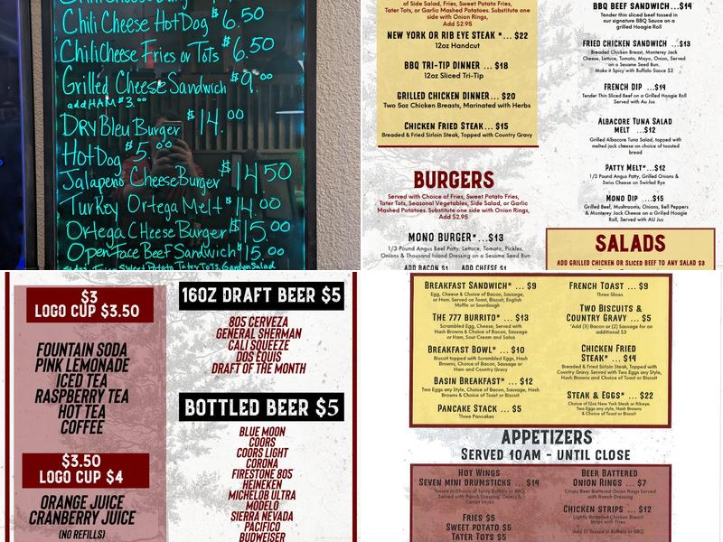 Broken Arrow Restaurant Menu