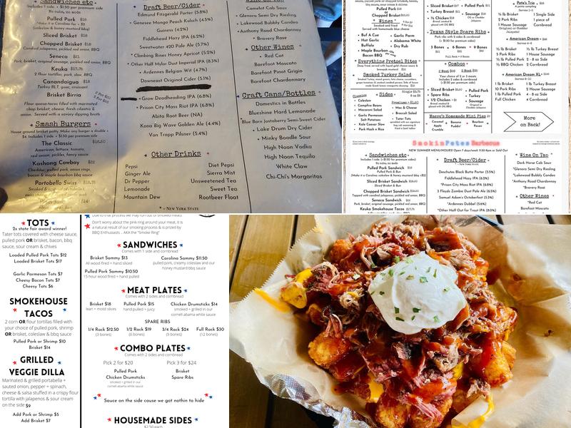 Smokin Petes Barbecue Menu