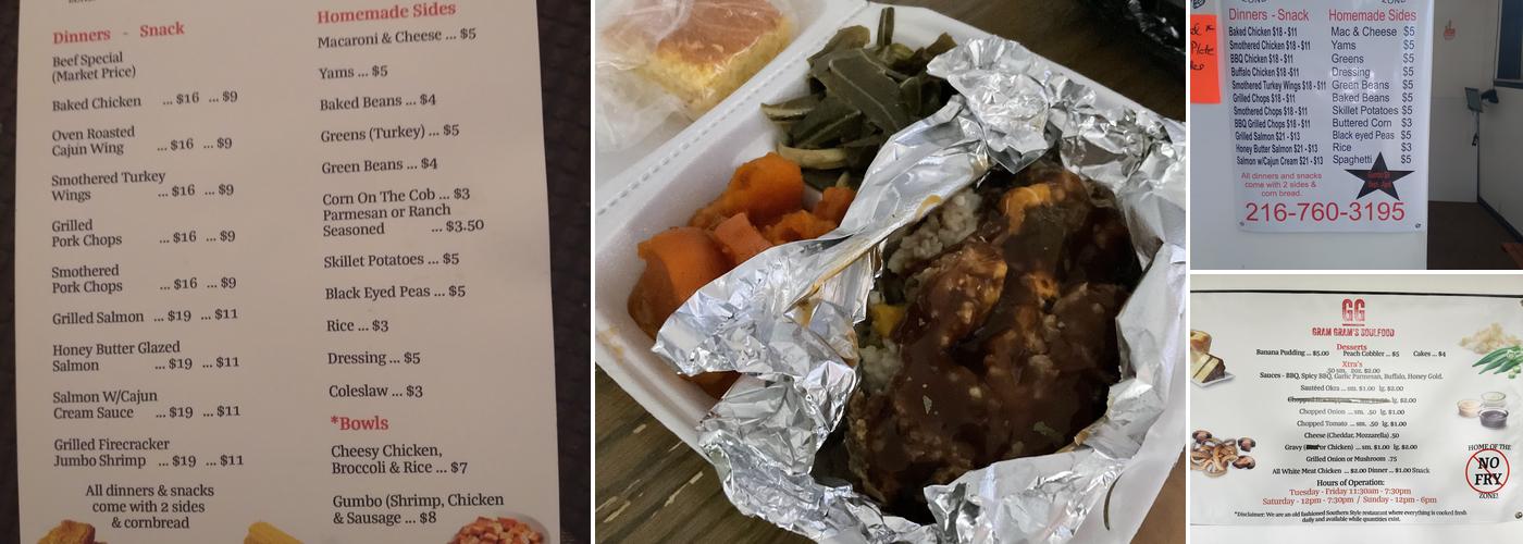 Gram Gram's Soulfood Menu