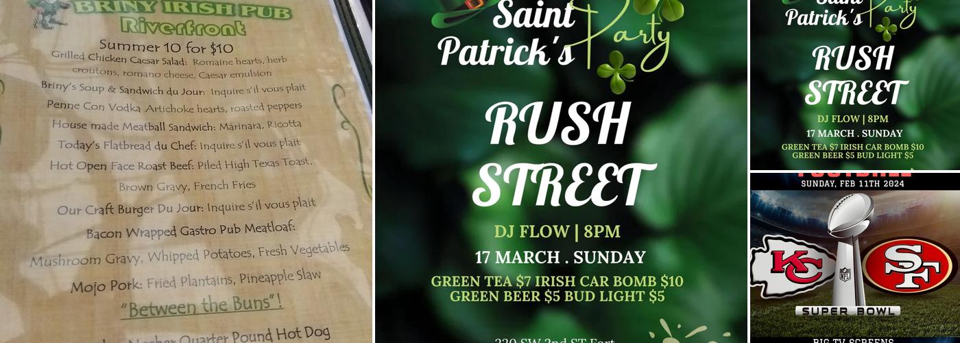 Rush Street Bar & Nightclub Menu
