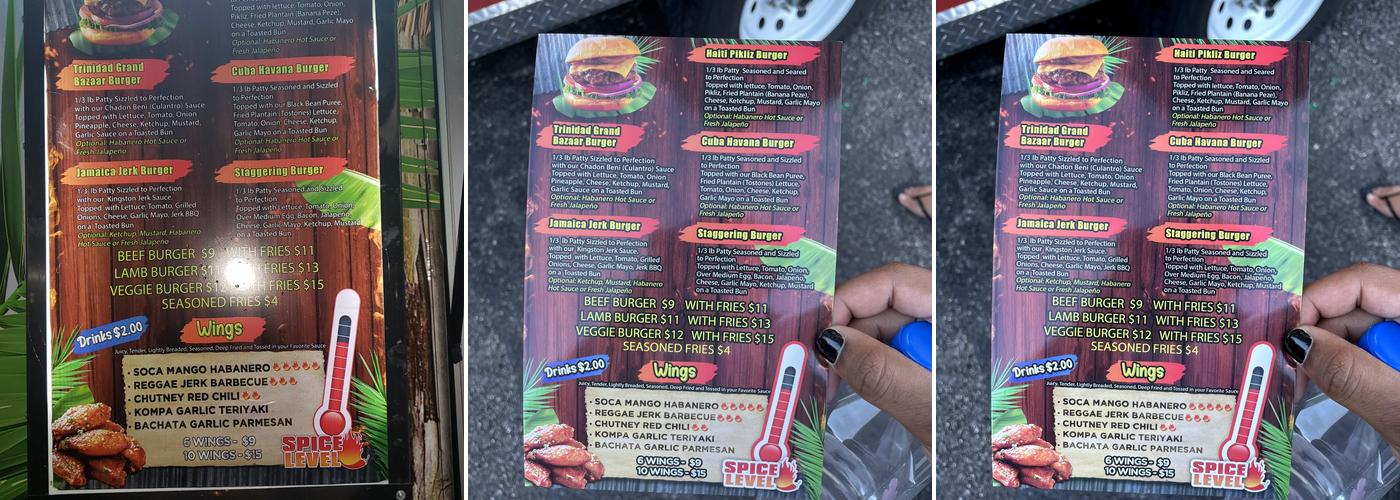 Island Burger and Wings Menu