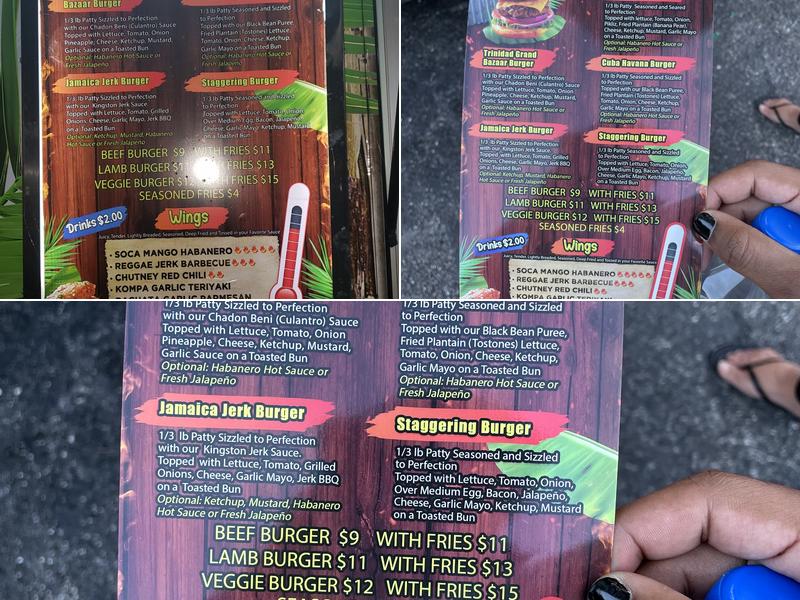 Island Burger and Wings Menu