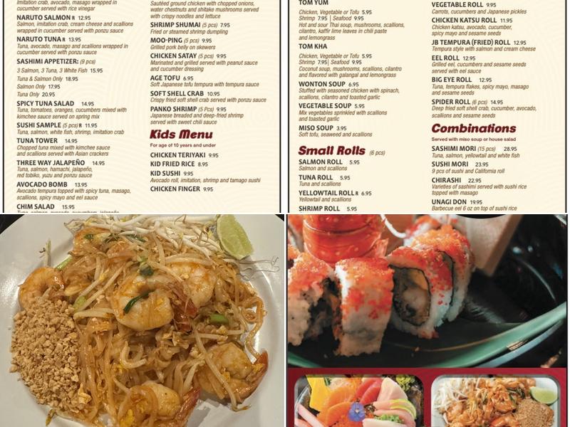 CHIM AUTHENTIC THAI AND SUSHI BAR Menu