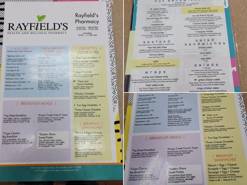 Rayfield Fountain Menu