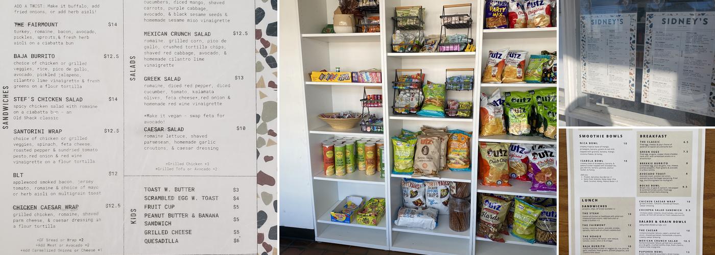Sidney's Coffee & Eats Menu