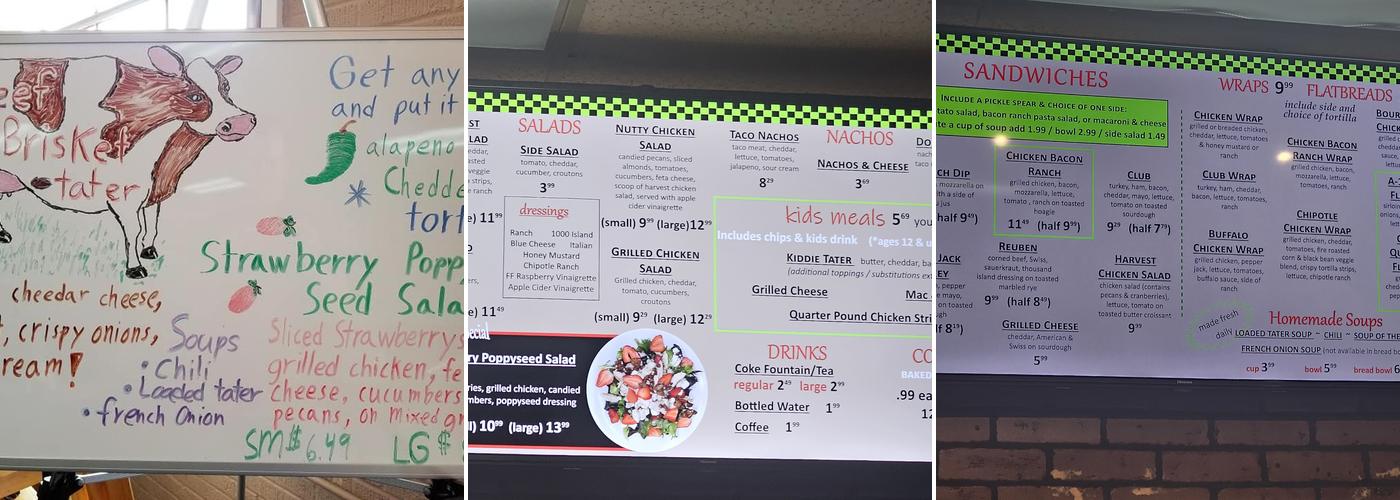 Praters Taters Menu