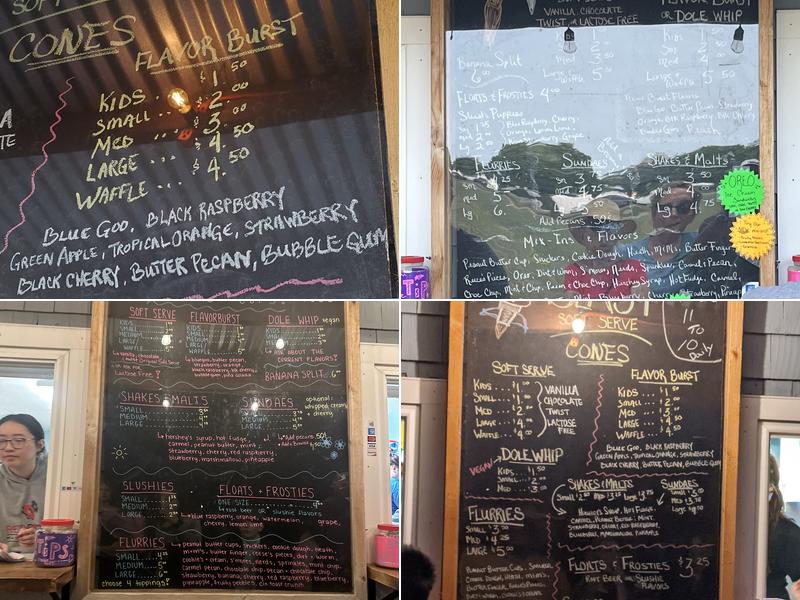 Blast Soft Serve Menu