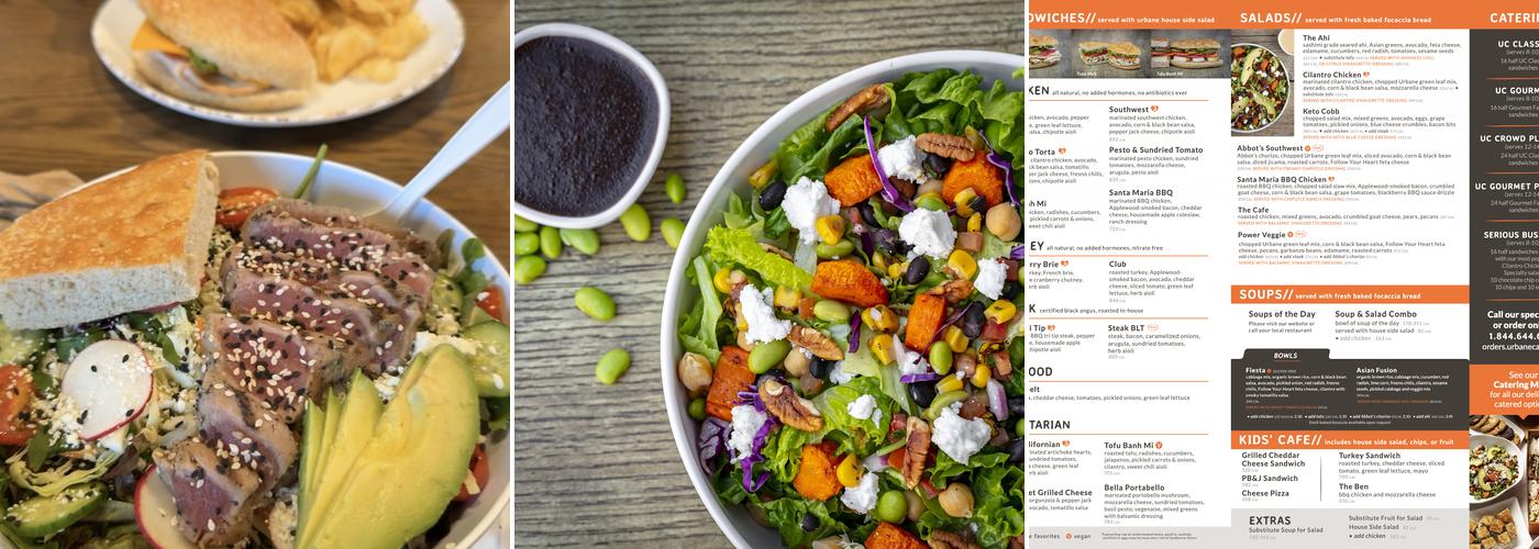 Urbane Cafe Menu