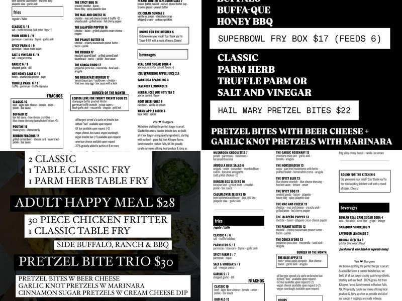 Burger Box Menu