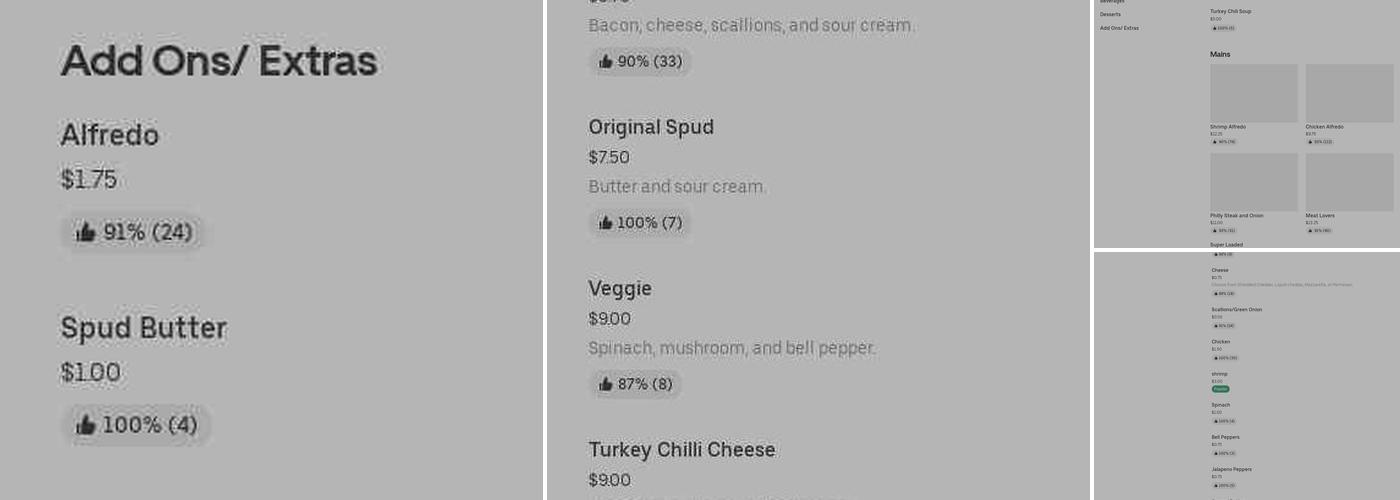 Bagel on the Run Menu