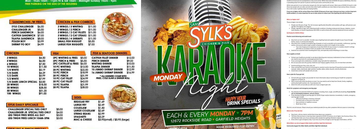 Sam Sylk's Chicken And Fish Akron Ohio Menu