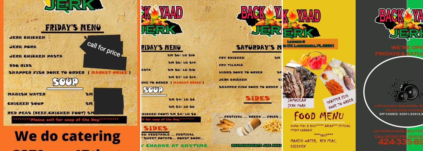 BACKYAAD JERK Menu
