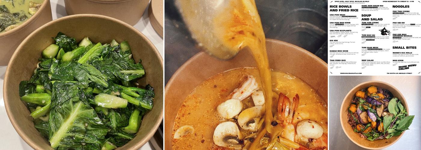 Holy Basil DTLA Menu