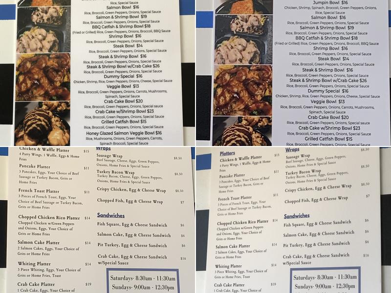 jumpin out the pot Menu