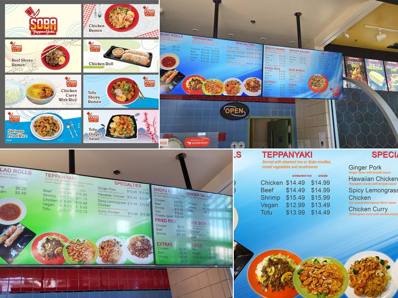 SOBA TEPPANYAKI Menu
