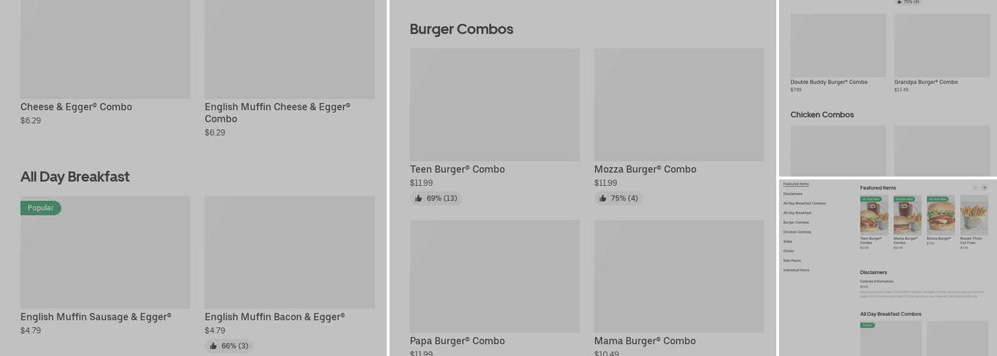 A&W Canada Menu